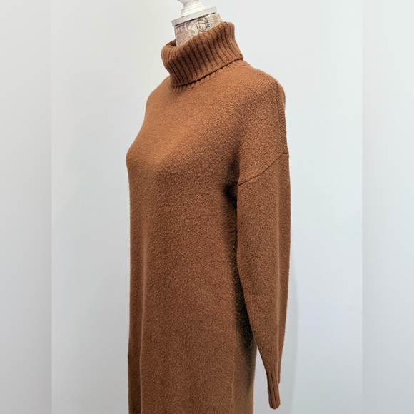 TREASURE & BOND Brown turtleneck sweater midi dress size XS. - Picture 5 of 13